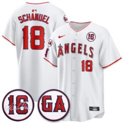 LAA Garret Anderson Tribute Patch Vapor Jersey - All Stitched V1 by Los Angeles Angels