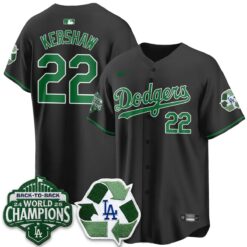 LAD Happy Earth Day Vapor Jersey -All Stitched by Los Angeles Dodgers