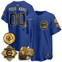 CHC 150th Anniversary Harry Caray Holy Cow Vapor Premier Limited Custom Jersey - All Stitched V3 by Chicago Cubs