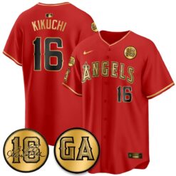 LAA Garret Anderson Tribute Patch Vapor Jersey - All Stitched V2 by Los Angeles Angels