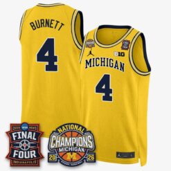 Michigan Wolverines Basketball National Champions Big Text Limited Vapor Jersey - All Stitched by Michigan Wolverines