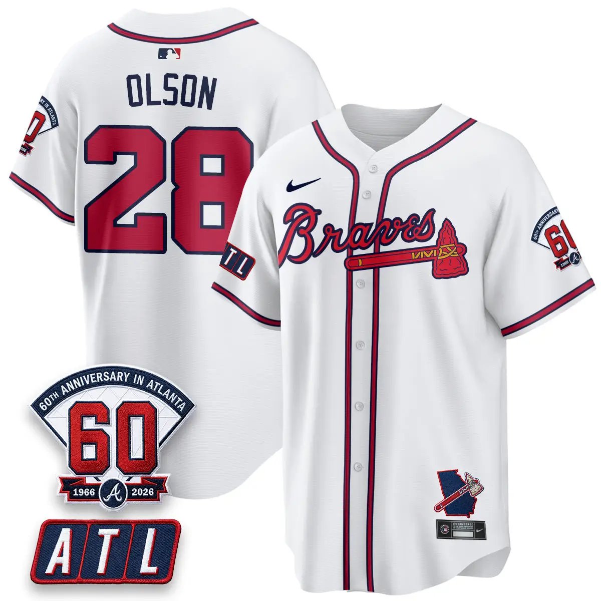 ATL 2026 60th Anniversary Vapor Limited Jersey - All Stitched by Atlanta Braves