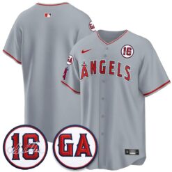 LAA Garret Anderson Tribute Patch Vapor Jersey - All Stitched V1 by Los Angeles Angels