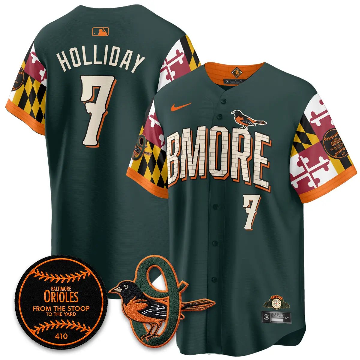 BAL x Maryland State Flag 2026 Vapor Jersey - All Stitched by Baltimore Orioles