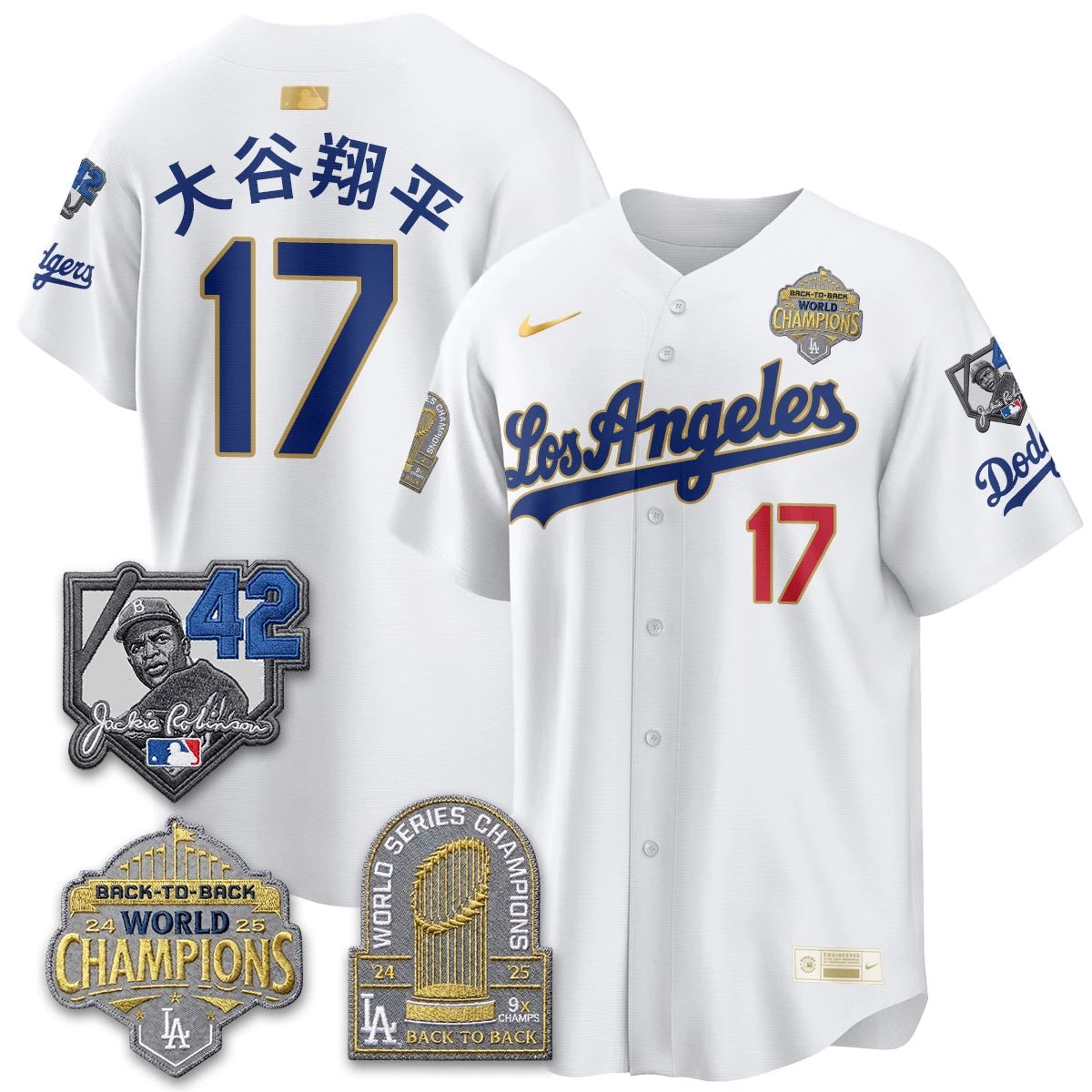 Los Angeles Dodgers 2026 New Era Gold Collection Vapor Limited Jersey - B2B Champs - All Stitched by Los Angeles Dodgers
