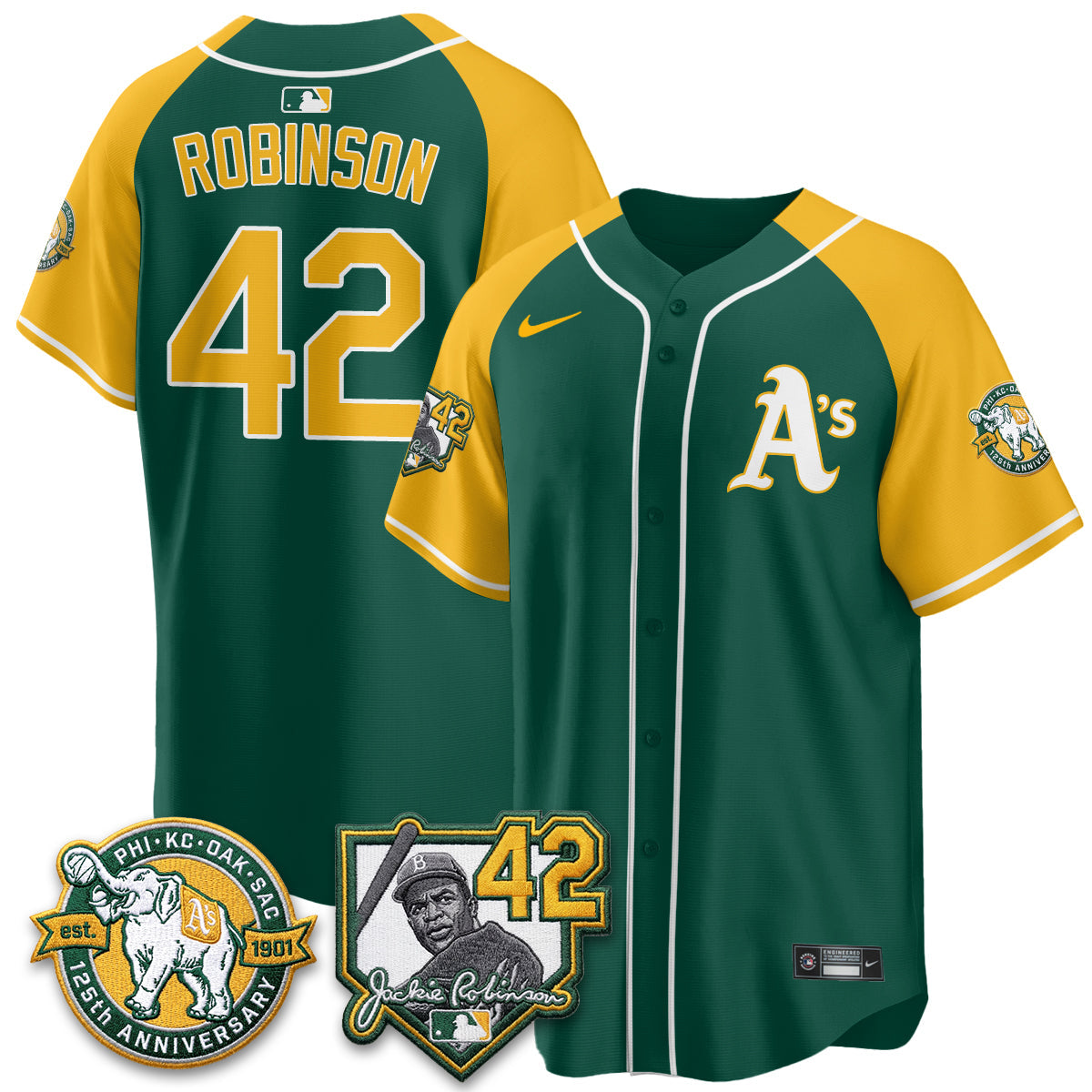Oakland Athletics 2026 Jackie Robinson Day - Celebrating 125 Years Limited Vapor Jersey - All Stitched by Oakland Athletics