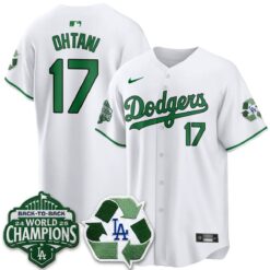 LAD Happy Earth Day Vapor Jersey -All Stitched by Los Angeles Dodgers