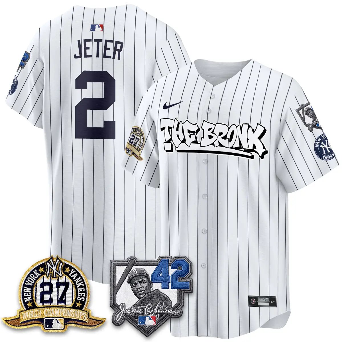 New York Yankees The Bronx 2026 Jackie Robinson Day Vapor Limited Jersey - All Stitched by New York Yankees