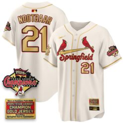 St. Louis Cardinals Springfield's Championship Gold Limited Jerseys - All Stitched by St. Louis Cardinals
