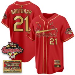 St. Louis Cardinals Springfield's Championship Gold Limited Jerseys - All Stitched by St. Louis Cardinals