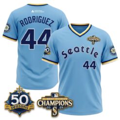 SEA 50th Anniversary Throwback Limited Jersey - All Stitched by Seattle Mariners