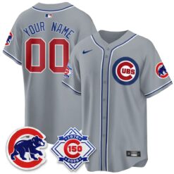 Chicago Cubs 150th Anniversary Black Out Style Vapor Premier Limited Custom Jersey - All Stitched by Chicago Cubs