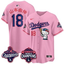 LAD x Hello Kitty Night 2026 Vapor Jersey - All Stitched by Los Angeles Dodgers