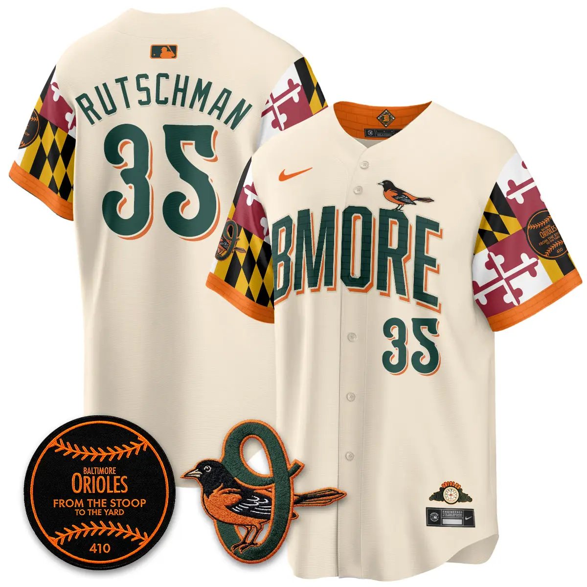 BAL x Maryland State Flag 2026 Vapor Jersey - All Stitched by Baltimore Orioles