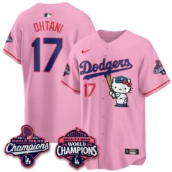 LAD x Hello Kitty Night 2026 Vapor White Jersey - All Stitched by Los Angeles Dodgers