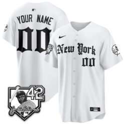 NYY 2026 Jackie Robinson Day Gothic Vapor Custom Limited Jersey - All Stitched by New York Yankees