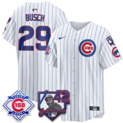 Chicago Cubs 150th Anniversary & Jackie Robinson Day Patch Vapor Premier Limited Jersey - All Stitched by Chicago Cubs