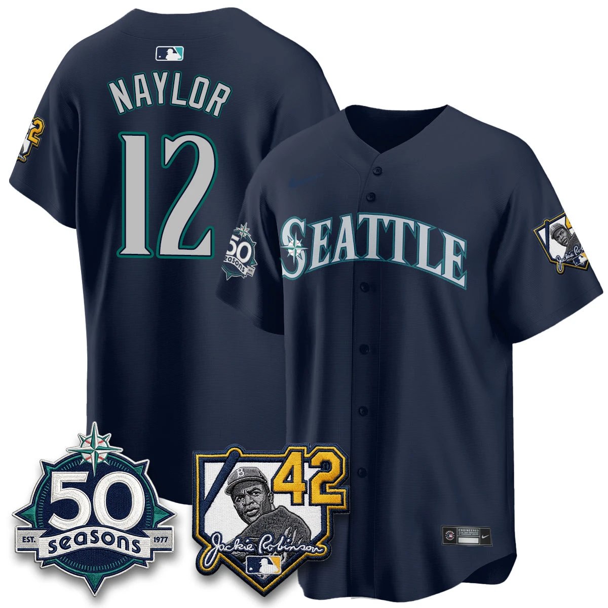 SEA 2026 Jackie Robinson New Era Vapor Limited Jersey - All Stitched by Seattle Mariners