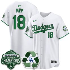 LAD Happy Earth Day Vapor Jersey -All Stitched by Los Angeles Dodgers