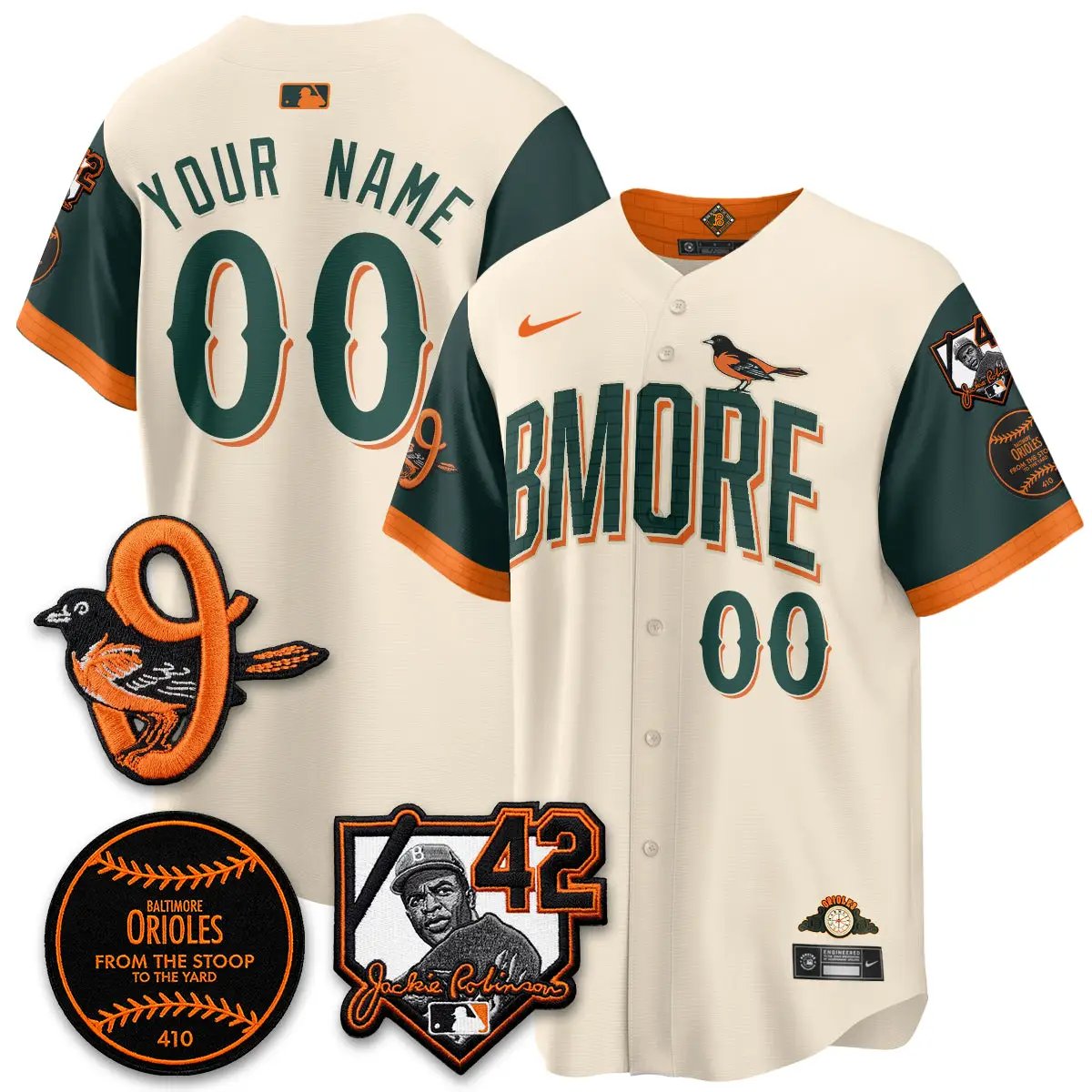 Baltimore Orioles 2026 Jackie Robinson Day Vapor Limited Custom Jersey - All Stitched by Baltimore Orioles