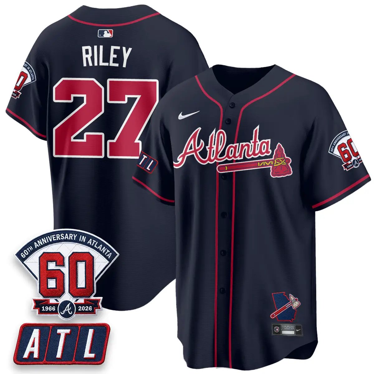 ATL 2026 60th Anniversary Vapor City Connect Limited Jersey - All Stitched by Atlanta Braves