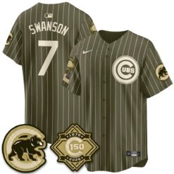 Chicago Cubs New Era Olive 2026 Armed Forces Day Jersey -All Stitched by Chicago Cubs