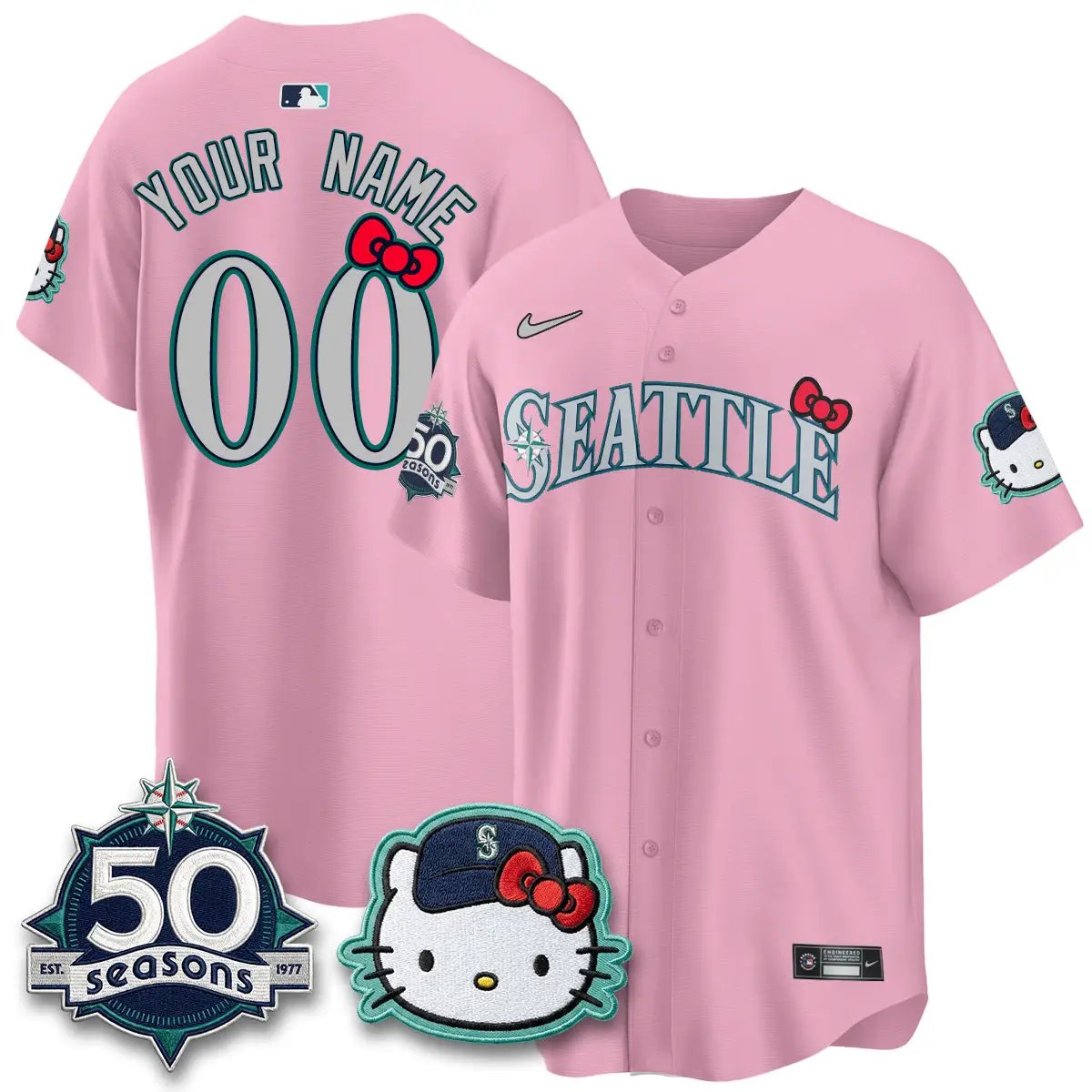 SEA x Meow KT Night Limited Custom Jersey - All Stitched by Seattle Mariners