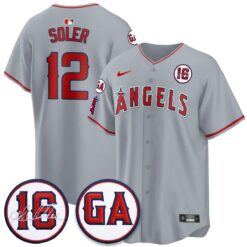 LAA Garret Anderson Tribute Patch Vapor Jersey - All Stitched V1 by Los Angeles Angels