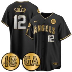 LAA Garret Anderson Tribute Patch Vapor Jersey - All Stitched V2 by Los Angeles Angels
