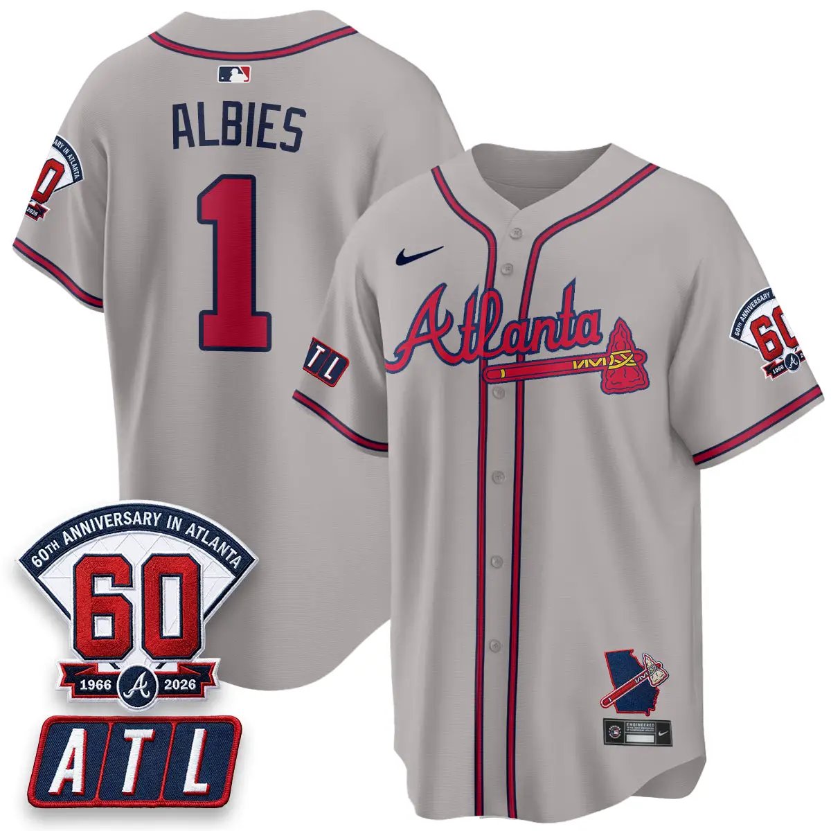 ATL 2026 60th Anniversary Vapor City Connect Limited Jersey - All Stitched by Atlanta Braves