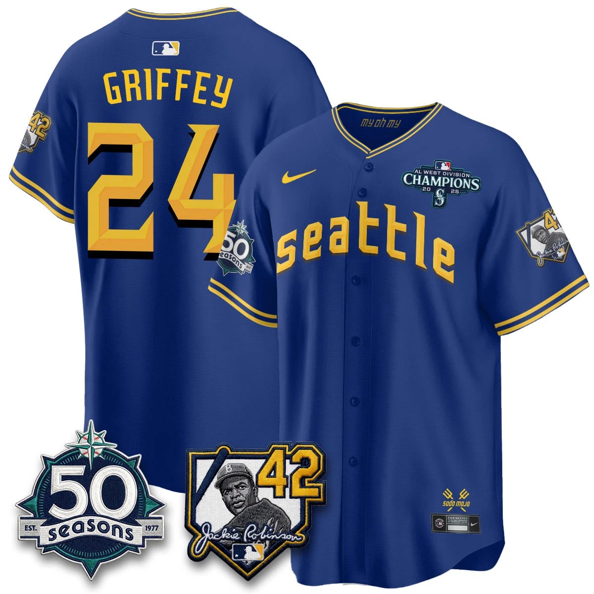 SEA 2026 Jackie Robinson New Era Vapor Limited Jersey - All Stitched by Seattle Mariners