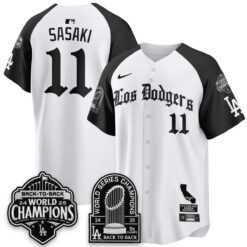 Los Angeles Dodgers World Series Champions Vapor Premier Limited Gothic Edition Jersey - All Stitched by Los Angeles Dodgers