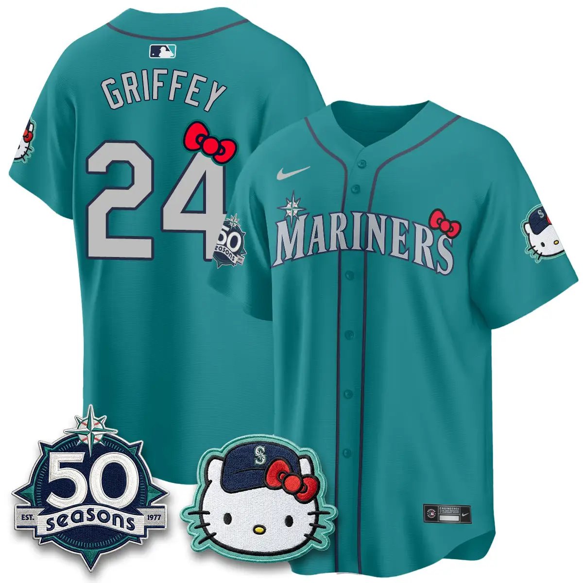 SEA x Meow KT Night Limited Jersey - All Stitched by Seattle Mariners