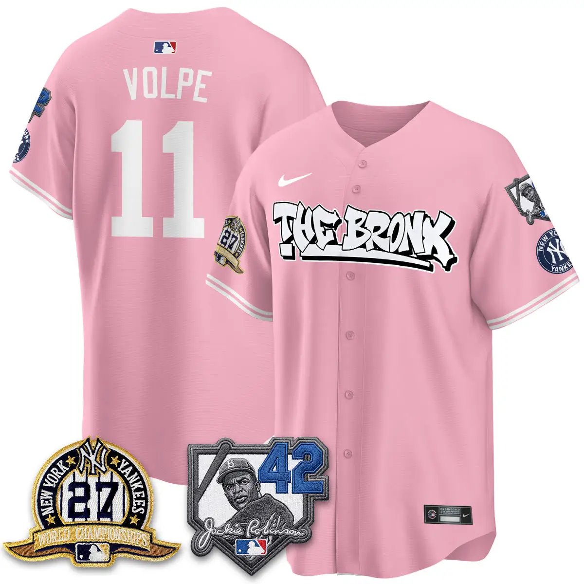 New York Yankees The Bronx 2026 Jackie Robinson Day Vapor Limited Jersey - All Stitched by New York Yankees