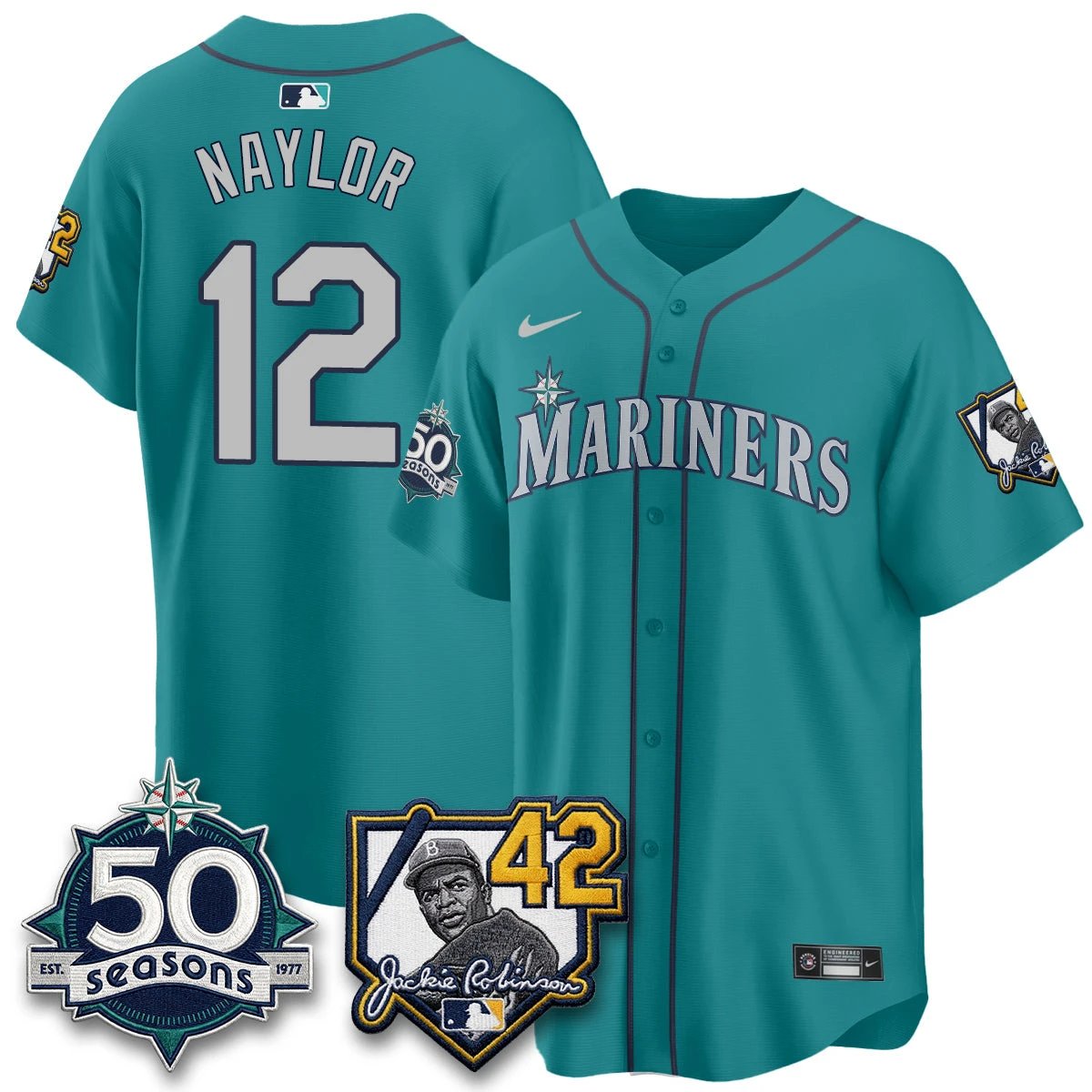 SEA 2026 Jackie Robinson New Era Vapor Limited Jersey - All Stitched by Seattle Mariners