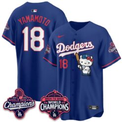 LAD x Hello Kitty Night 2026 Vapor White Jersey - All Stitched by Los Angeles Dodgers