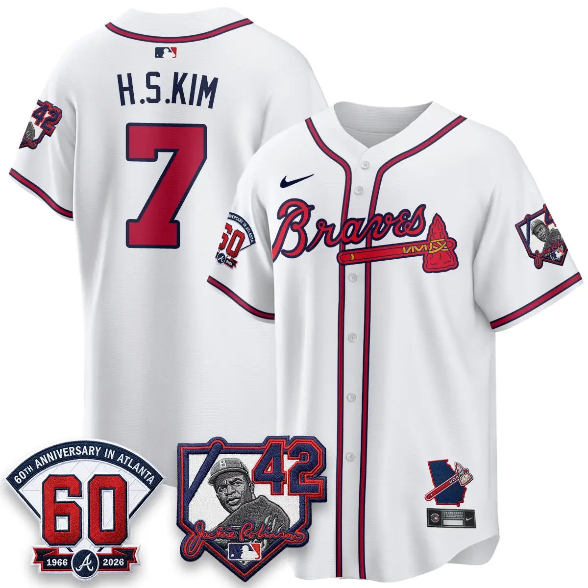 ATL 2026 Jackie Robinson Day Vapor Limited Red Jersey - All Stitched by Atlanta Braves