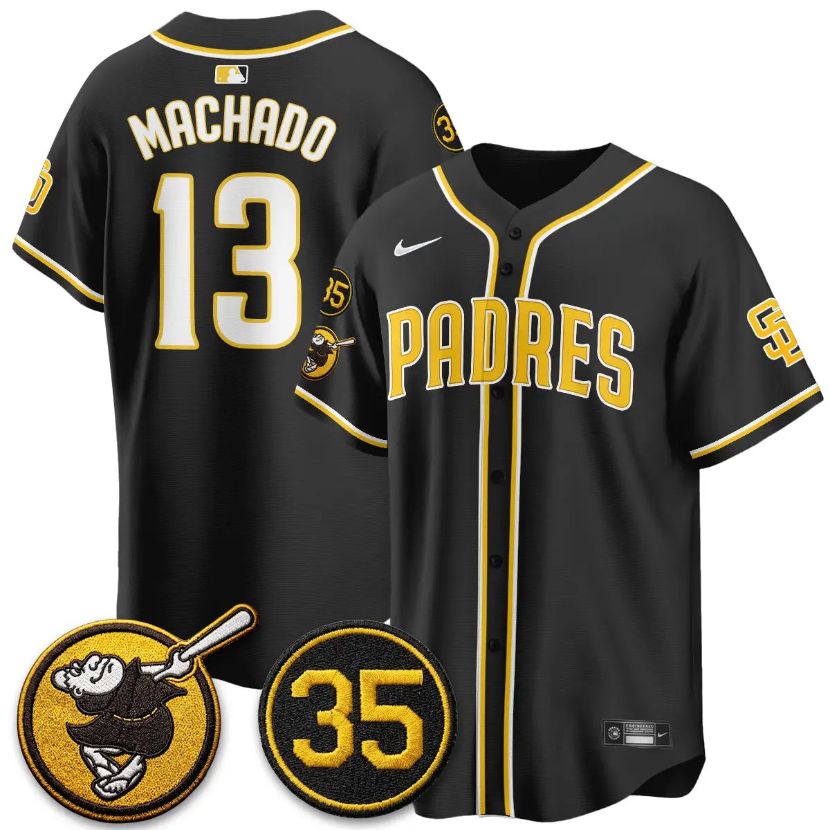 SD 2026 Black Out Style Limited Vapor Jersey - All Stitched by San Diego Padres