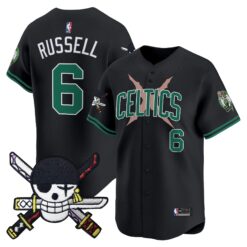 Boston Celtics x OP Patch Vapor Baseball Jersey - Zoro Edition - Stitched by Boston Celtics