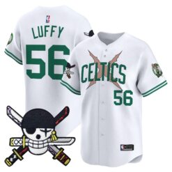 Boston Celtics x OP Patch Vapor Baseball Jersey - Zoro Edition - Stitched by Boston Celtics