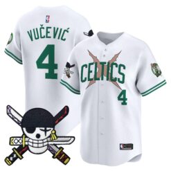 Boston Celtics x OP Patch Vapor Baseball Jersey - Zoro Edition - Stitched by Boston Celtics