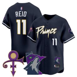 Minnesota Timberwolves Prince Patch Vapor Baseball Jersey - All Stitched by Minnesota Timberwolves