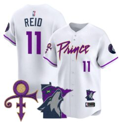 Minnesota Timberwolves Prince Patch Vapor Baseball Jersey - All Stitched by Minnesota Timberwolves