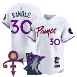 Minnesota Timberwolves Prince Patch Vapor Baseball Jersey - All Stitched by Minnesota Timberwolves