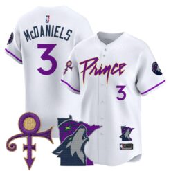 Minnesota Timberwolves Prince Patch Vapor Baseball Jersey - All Stitched by Minnesota Timberwolves