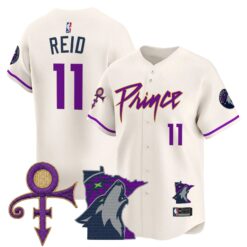 Minnesota Timberwolves Prince Patch Vapor Baseball Jersey - All Stitched by Minnesota Timberwolves