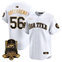 Seattle Mariners Hall-of-Famer Randy Johnson Patch Vapor Premier Limited Jersey - All Stitched by Digigearus