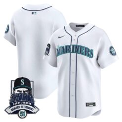 Seattle Mariners Hall-of-Famer Randy Johnson Patch Vapor Premier Limited Jersey - All Stitched by Digigearus