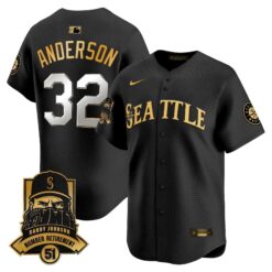 Seattle Mariners Hall-of-Famer Randy Johnson Patch Vapor Premier Limited Jersey - All Stitched by Digigearus