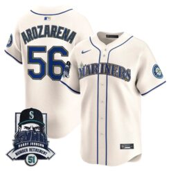 Seattle Mariners Hall-of-Famer Randy Johnson Patch Vapor Premier Limited Jersey - All Stitched by Digigearus